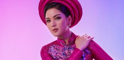 Vân Anh đưa áo dài Việt vào phần dự thi ở Miss Earth 2021