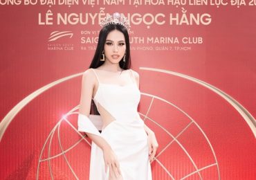 Miss Intercontinental Vietnam 2023 Lê Nguyễn Ngọc Hằng nổi bật tại thảm đỏ họp báo