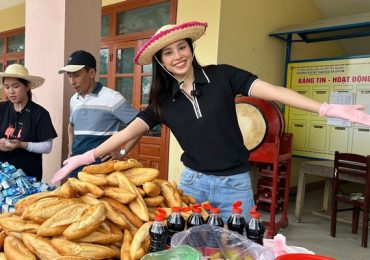 Vượt gần 200km, Hoa hậu Tiểu Vy mang hàng tấn quà tặng đến trẻ em và người dân vùng cao