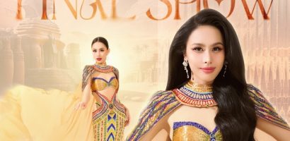 Ngọc Hằng mang chiếc váy nặng 20kg trong đêm chung kết Miss Intercontinental 2023